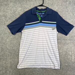 Fox Racing Polo Shirt Mens Large Stripe Outdoor Casual Biking Activewear